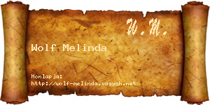 Wolf Melinda névjegykártya