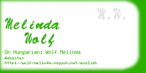 melinda wolf business card